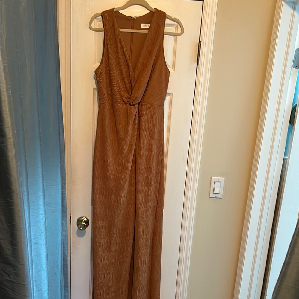 Brown Sleeveless Jumpsuit